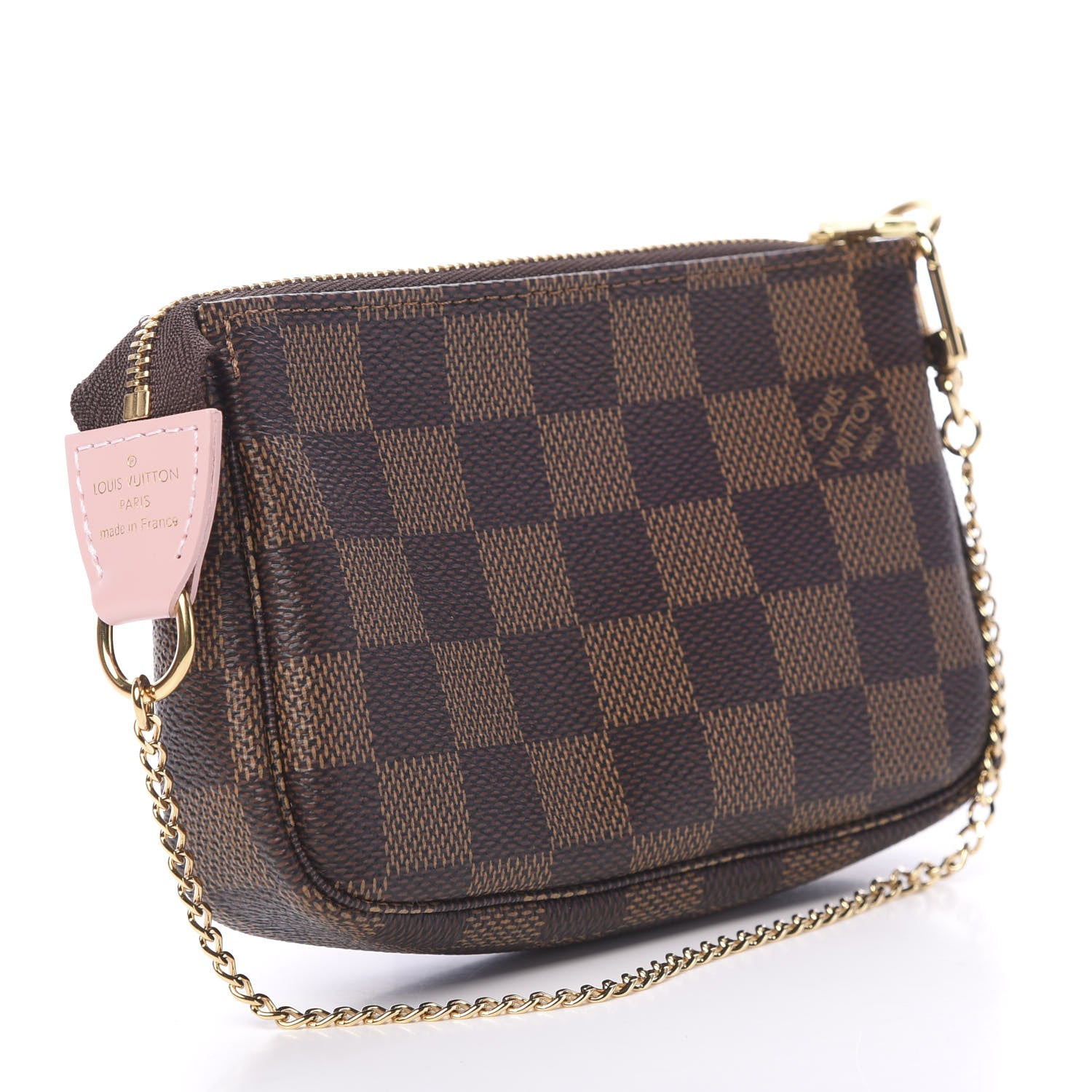 Louis Vuitton Damier Ebene 2020 Christmas Animation Big Wheel Mini Pochette Accessories Rose Ballerine 2 of 6