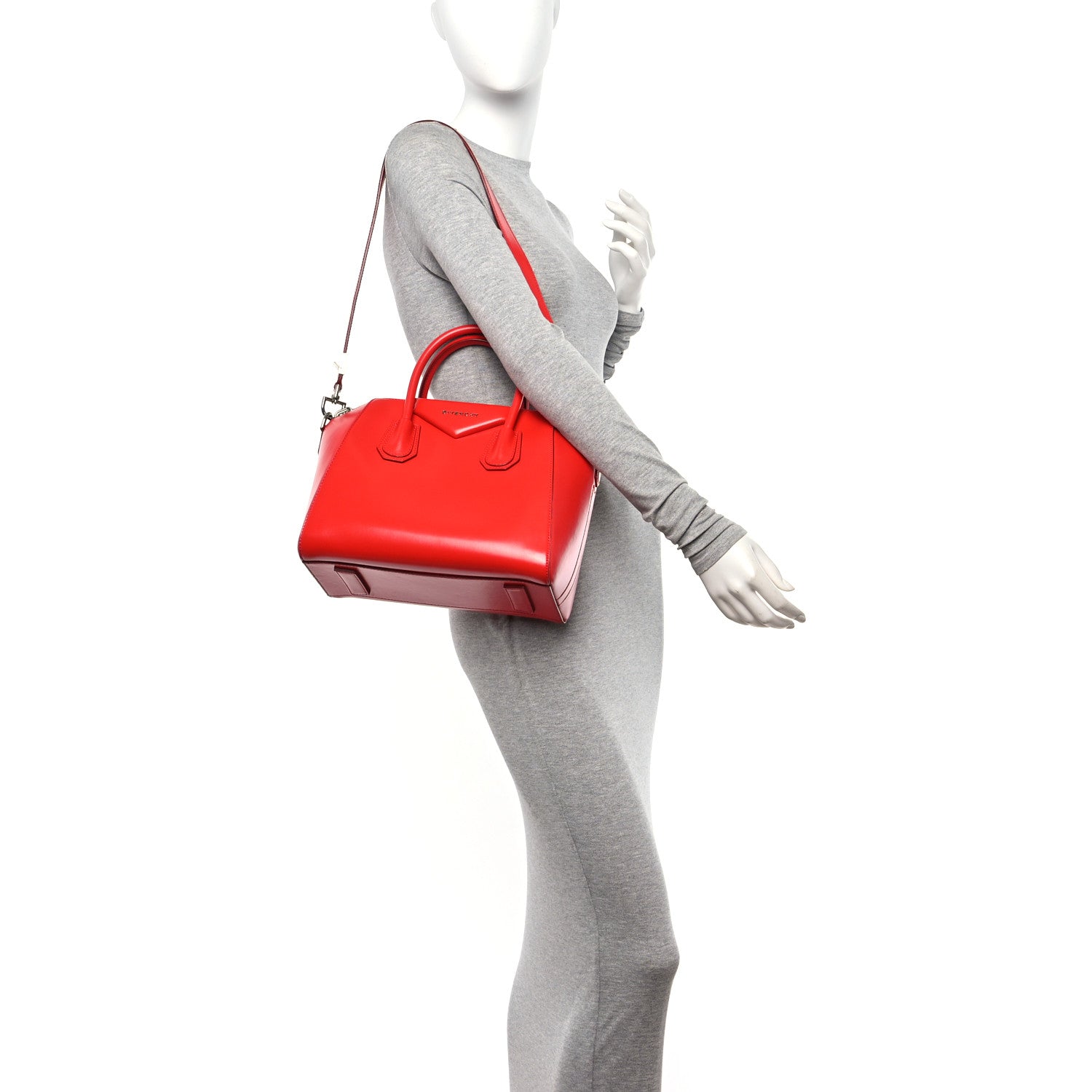 Givenchy Shiny Lord Calfskin Small Antigona Medium Red 2 of 10
