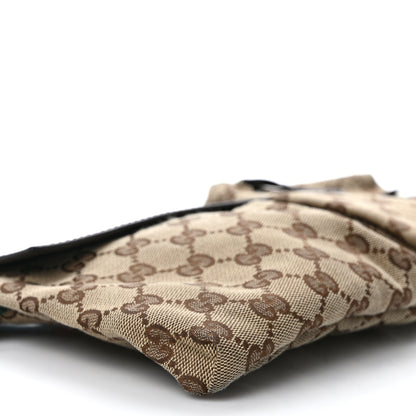 Gucci GG Monogram Web Double Pocket Belt Bag Dark Brown 8 of 9