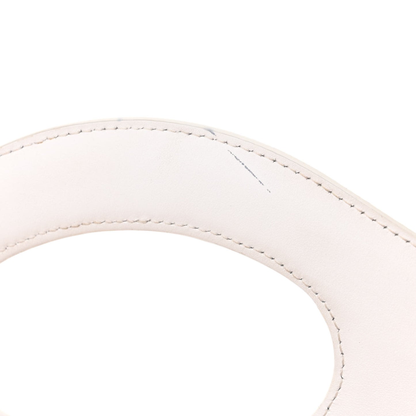 Monogram Canvas Smooth Calfskin Medium Pocket Bag White Beige