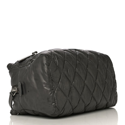 Chanel Nylon Quilted Cocoon Cosmetic Case Grey 4 of 16