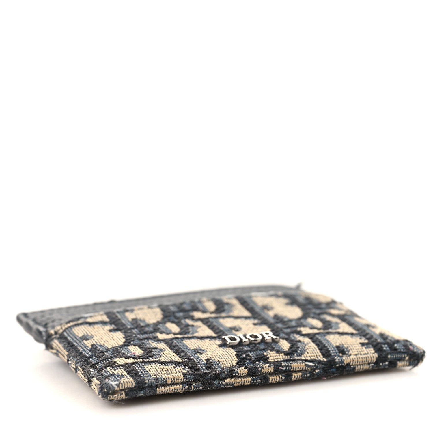 Christian Dior Grained Calfskin Oblique Card Holder Black 4 of 9