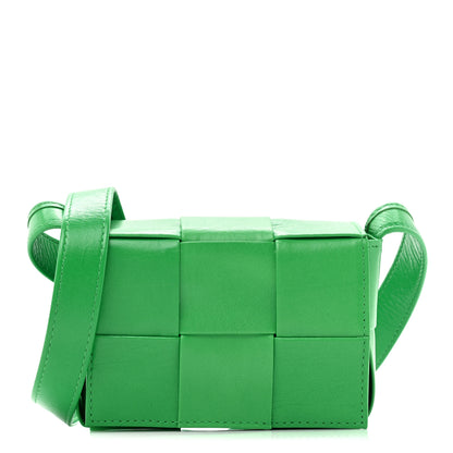 Bottega Veneta Paper Calfskin Maxi Intreccio Extra Mini Cassette Crossbody Bag Parakeet 1 of 11