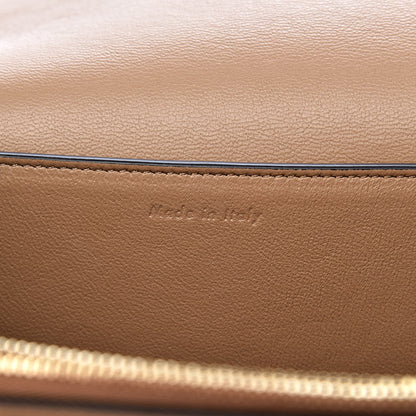 Celine Shiny Smooth Calfskin Medium Frame Shoulder Bag Tan Optic White 6 of 10