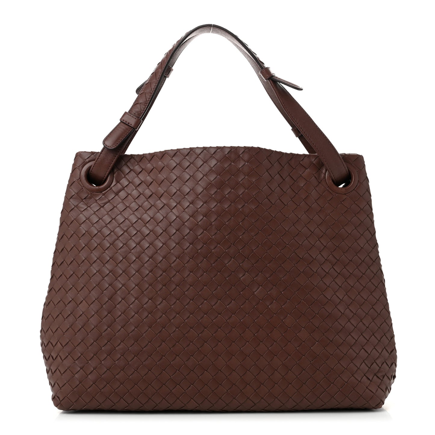 Nappa Intrecciato Medium Garda Shoulder Bag Truflle