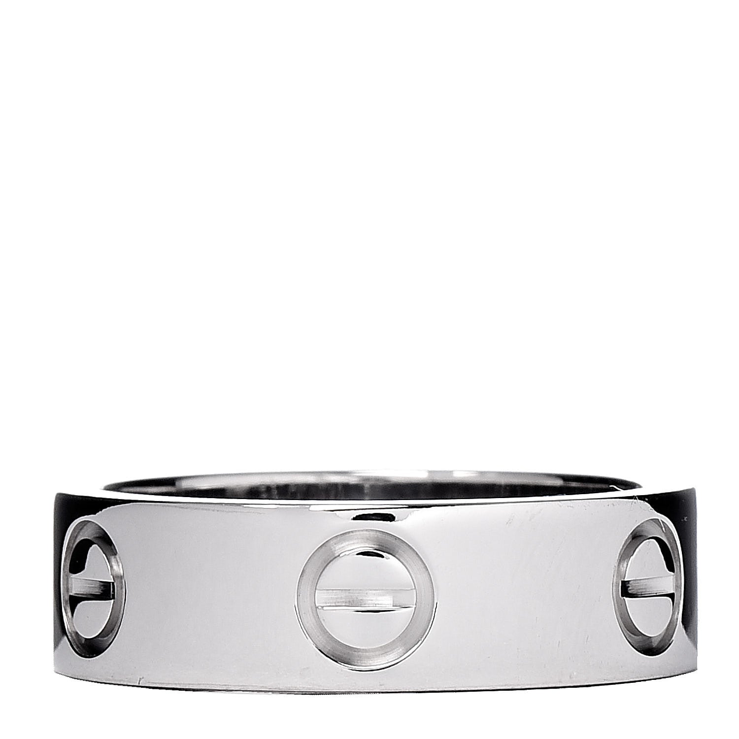 Cartier 18K White Gold 5.5mm LOVE Ring 51 5.75 3 of 4
