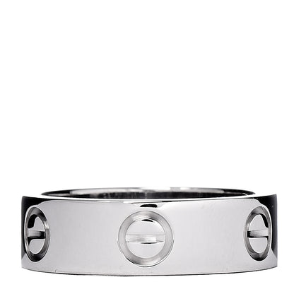 Cartier 18K White Gold 5.5mm LOVE Ring 51 5.75 3 of 4