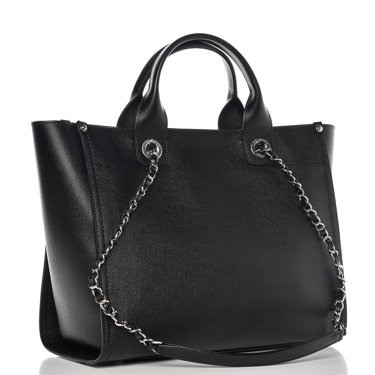 Chanel Caviar Small Studded Deauville Tote Black 4 of 9