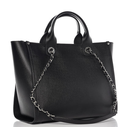 Chanel Caviar Small Studded Deauville Tote Black 4 of 9