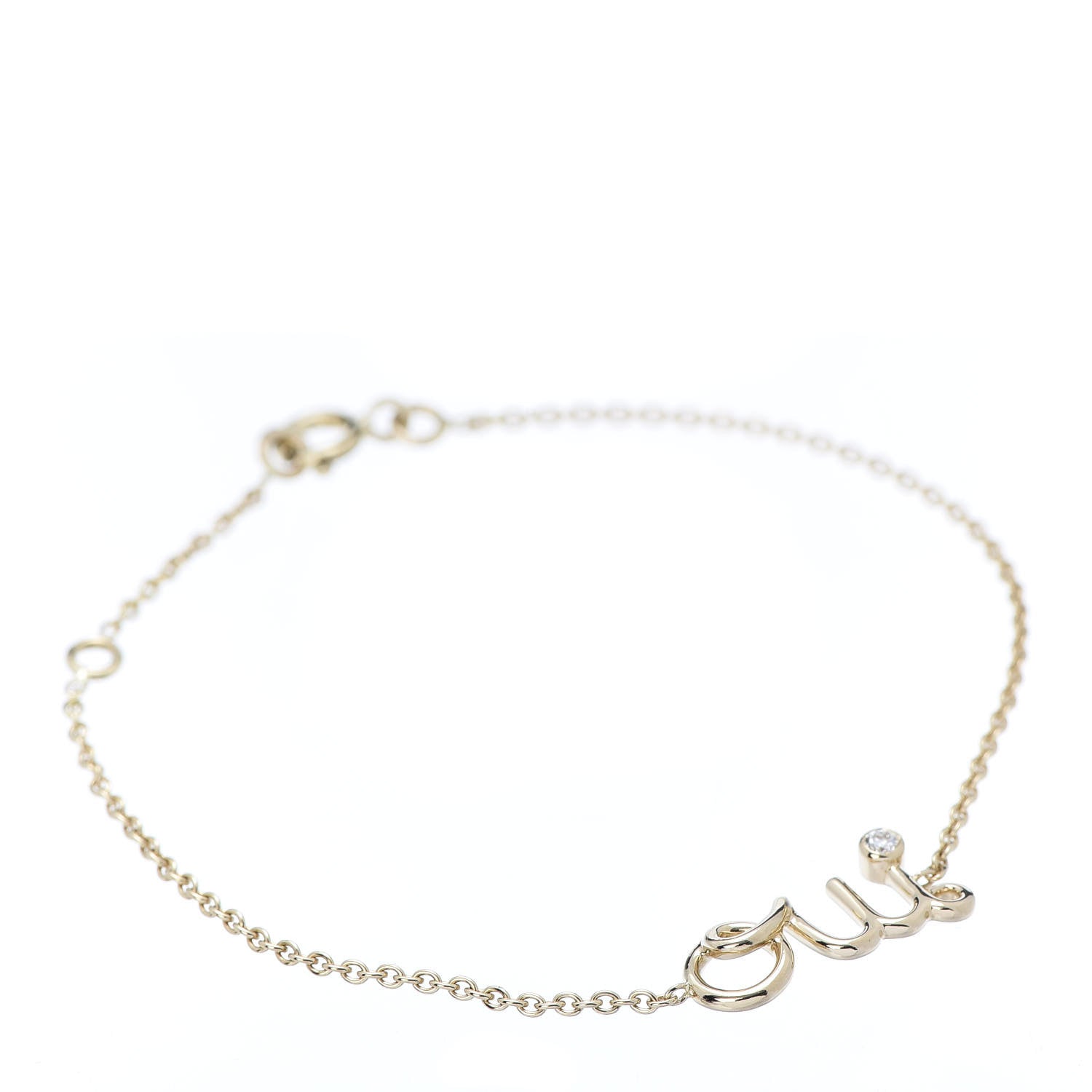 Christian Dior 18K Yellow Gold Diamond Oui Bracelet 1 of 5