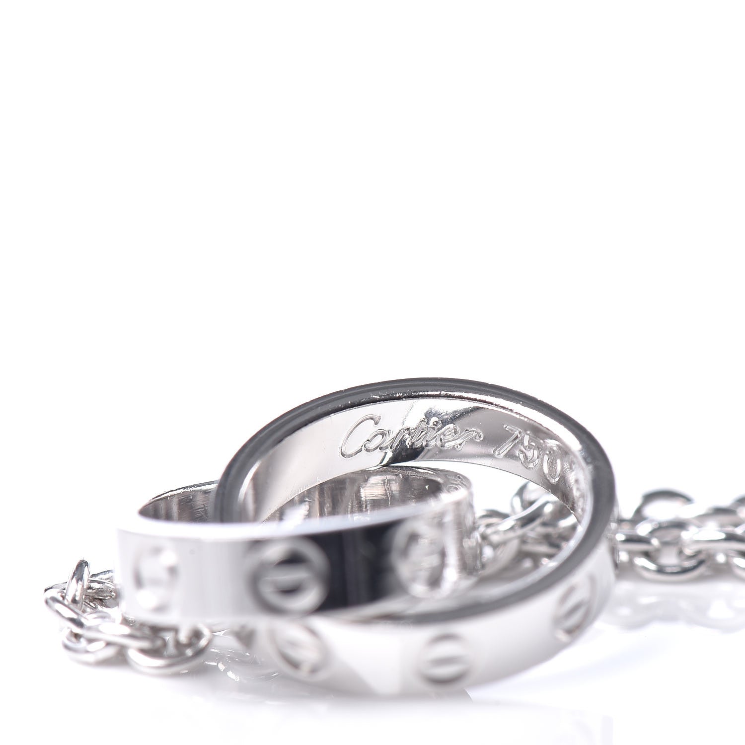 Cartier 18K White Gold Interlocking LOVE Bracelet 5 of 6