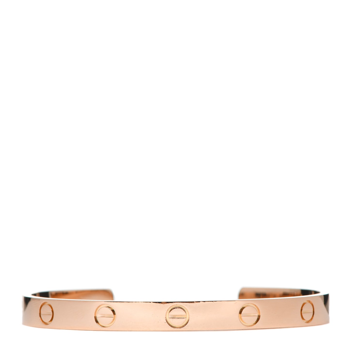 18K Pink Gold LOVE Cuff Bracelet 17