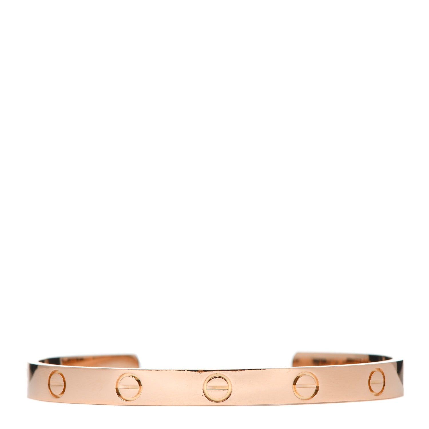 Cartier 18K Pink Gold LOVE Cuff Bracelet 17 1 of 6