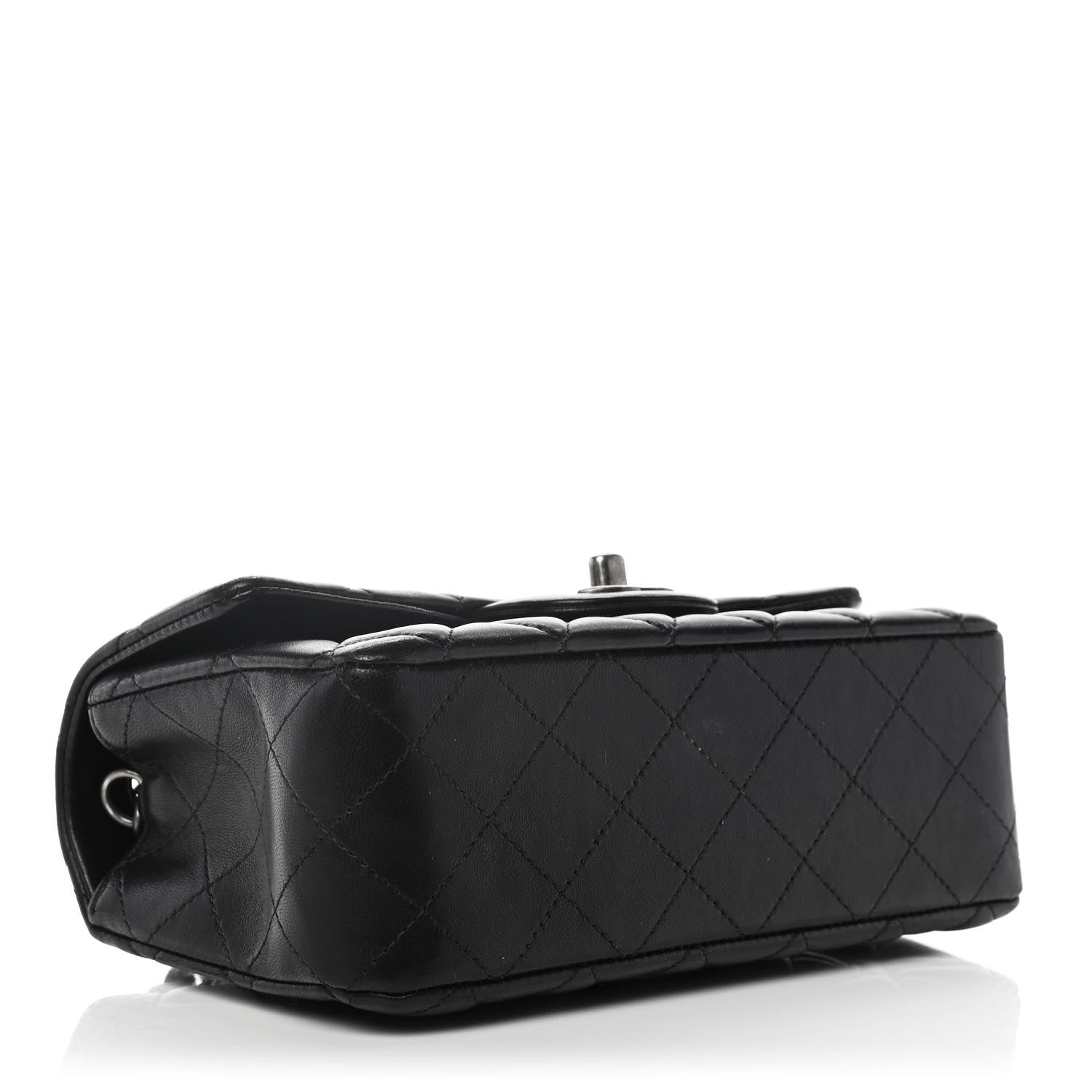 Chanel Lambskin Quilted Mini Rectangular Flap Black 4 of 10
