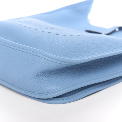 Hermes Taurillon Clemence Evelyne III PM Bleu Du Nord 9 of 10