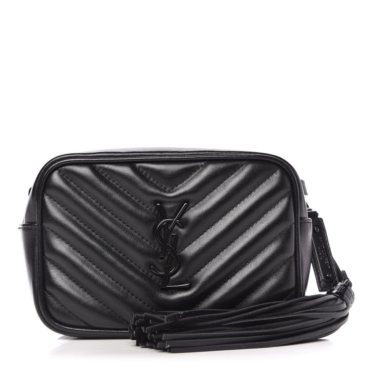 Calfskin Matelasse Monogram Lou Belt Bag Black