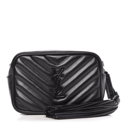 Saint Laurent Calfskin Matelasse Monogram Lou Belt Bag Black 1 of 11