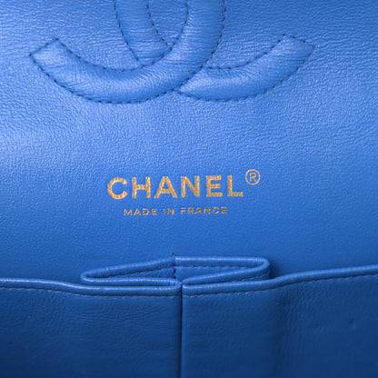 Chanel Lambskin Quilted Medium Double Flap Blue 6 of 13