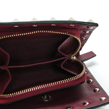 Valentino Garavani Calfskin Rockstud French Wallet Scarlet 6 of 7