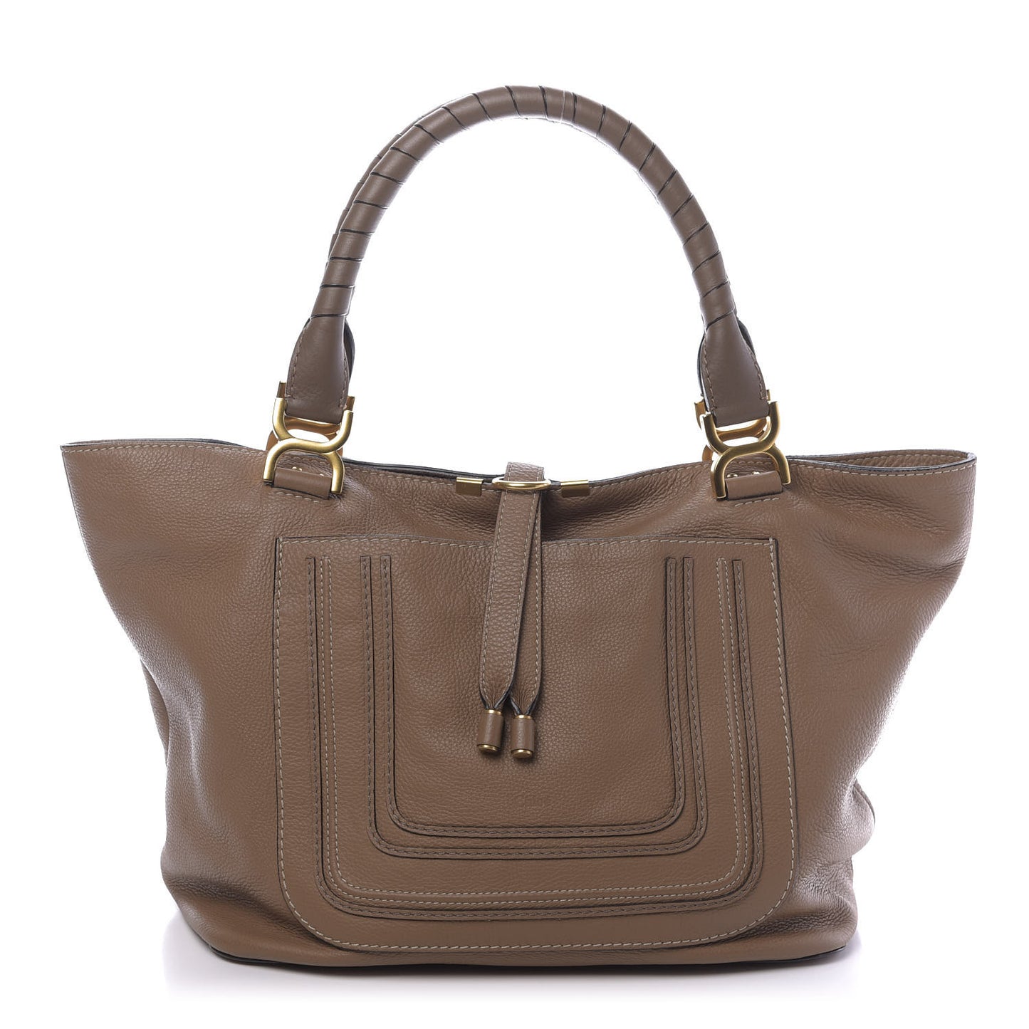 Calfskin Large New Marcie Tote Nut