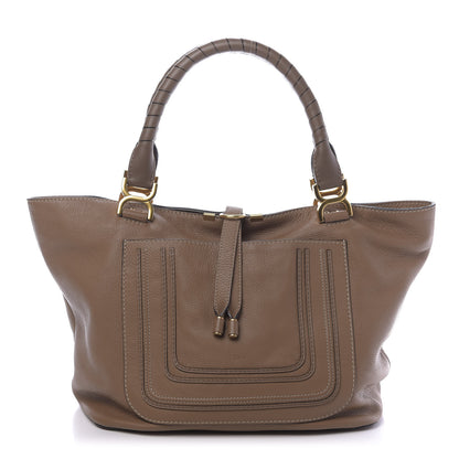 Chloe Calfskin Large New Marcie Tote Nut 1 of 13