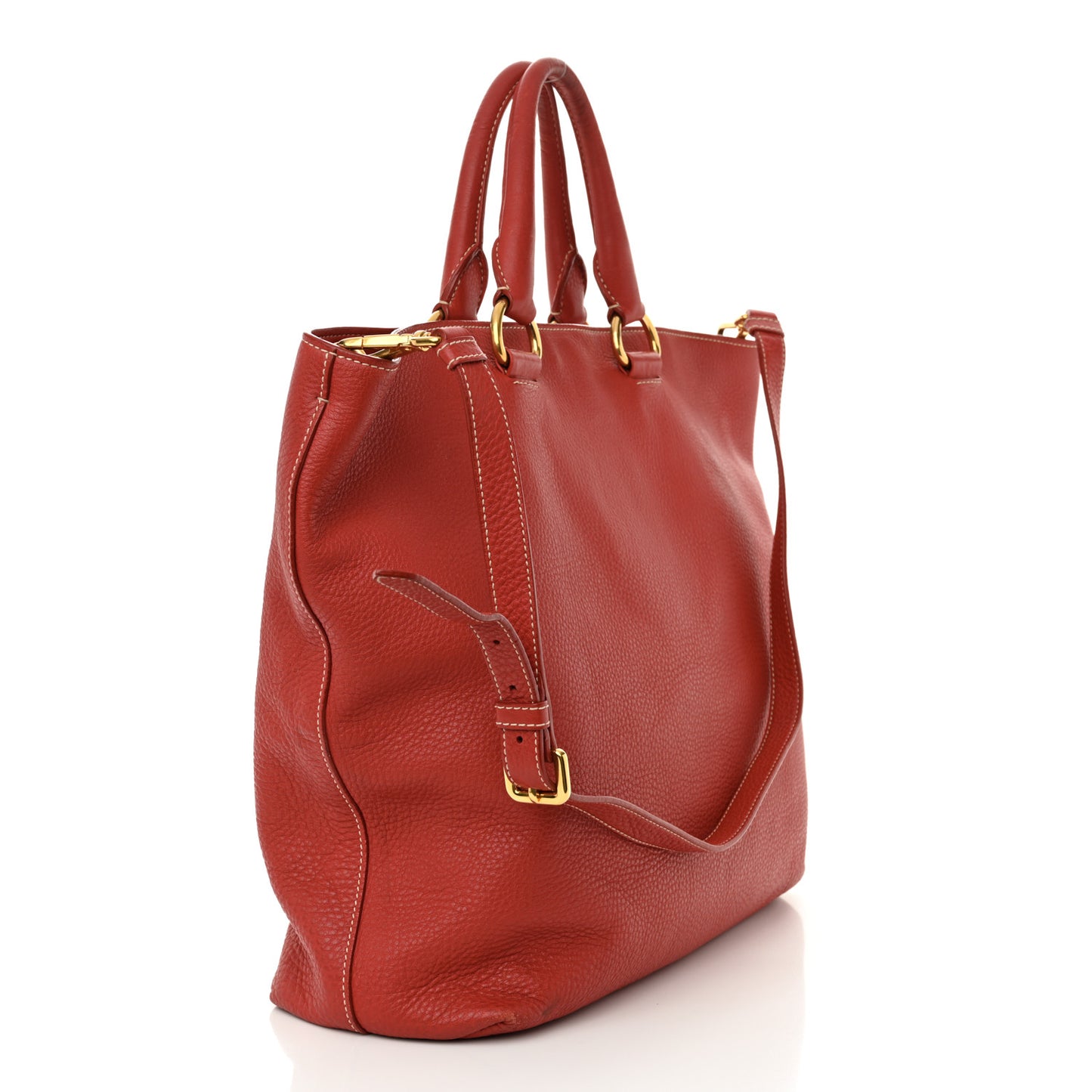 Vitello Daino Tote Rosso