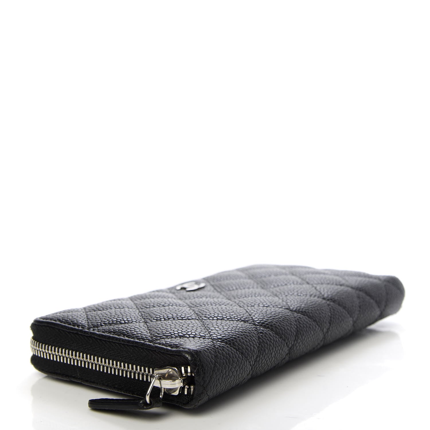 Chanel Caviar Quilted Large Gusset Zip Around Wallet Black 4 of 8