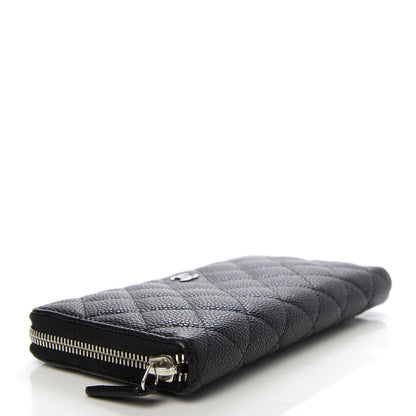 Chanel Caviar Quilted Large Gusset Zip Around Wallet Black 4 of 8