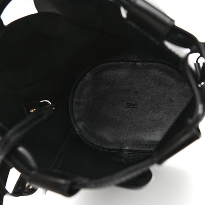 Chloe Smooth Grained Calfskin Small Tulip Bucket Bag Black 6 of 9
