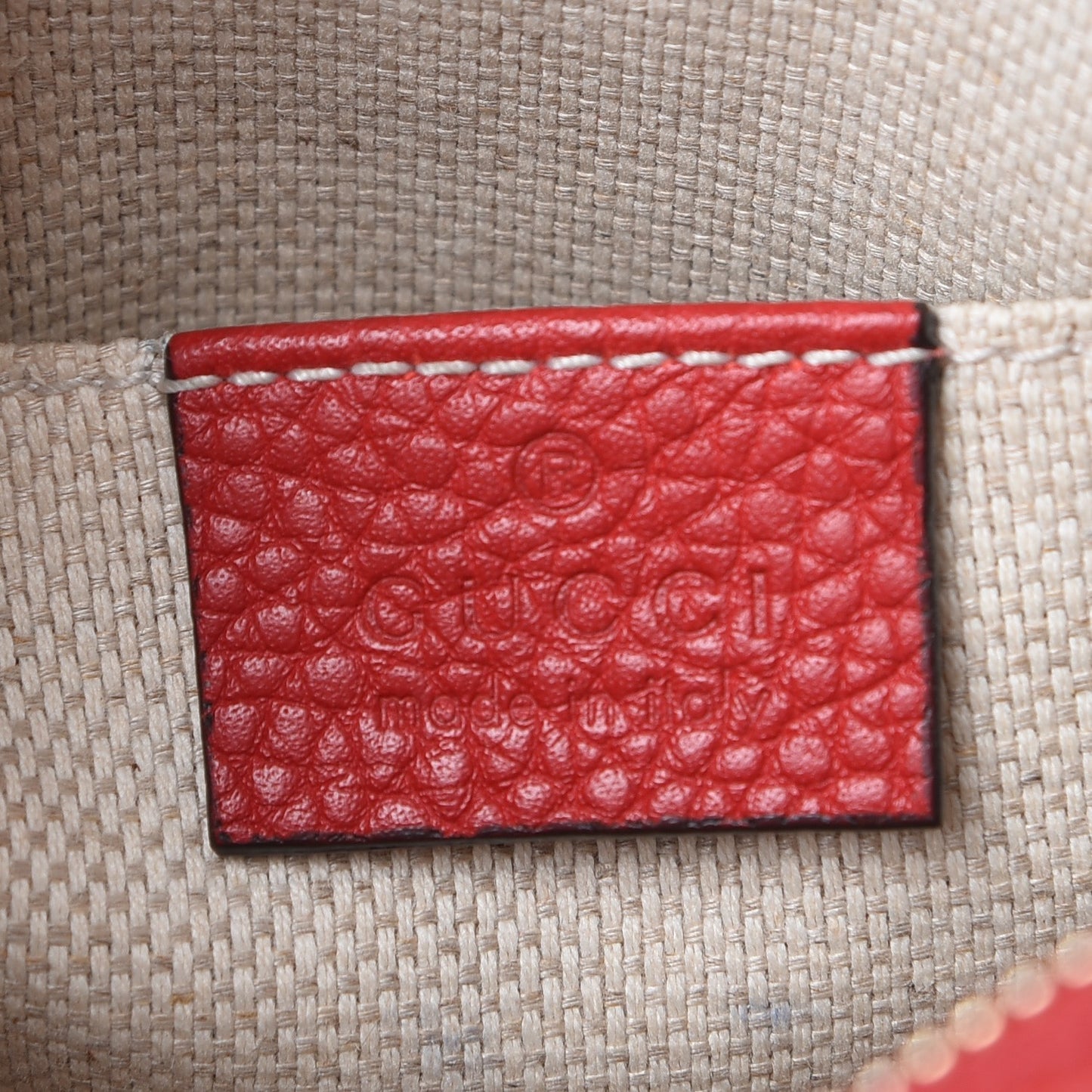 Pebbled Calfskin Small Soho Disco Bag Tabasco Red