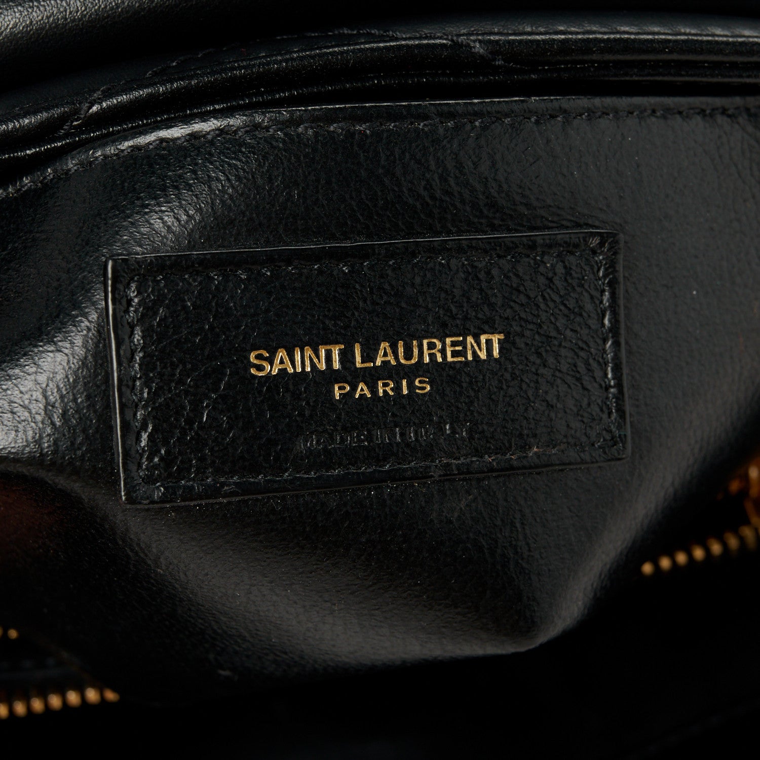 Saint Laurent Calfskin Y Quilted Monogram Small Loulou Chain Satchel Black 7 of 12
