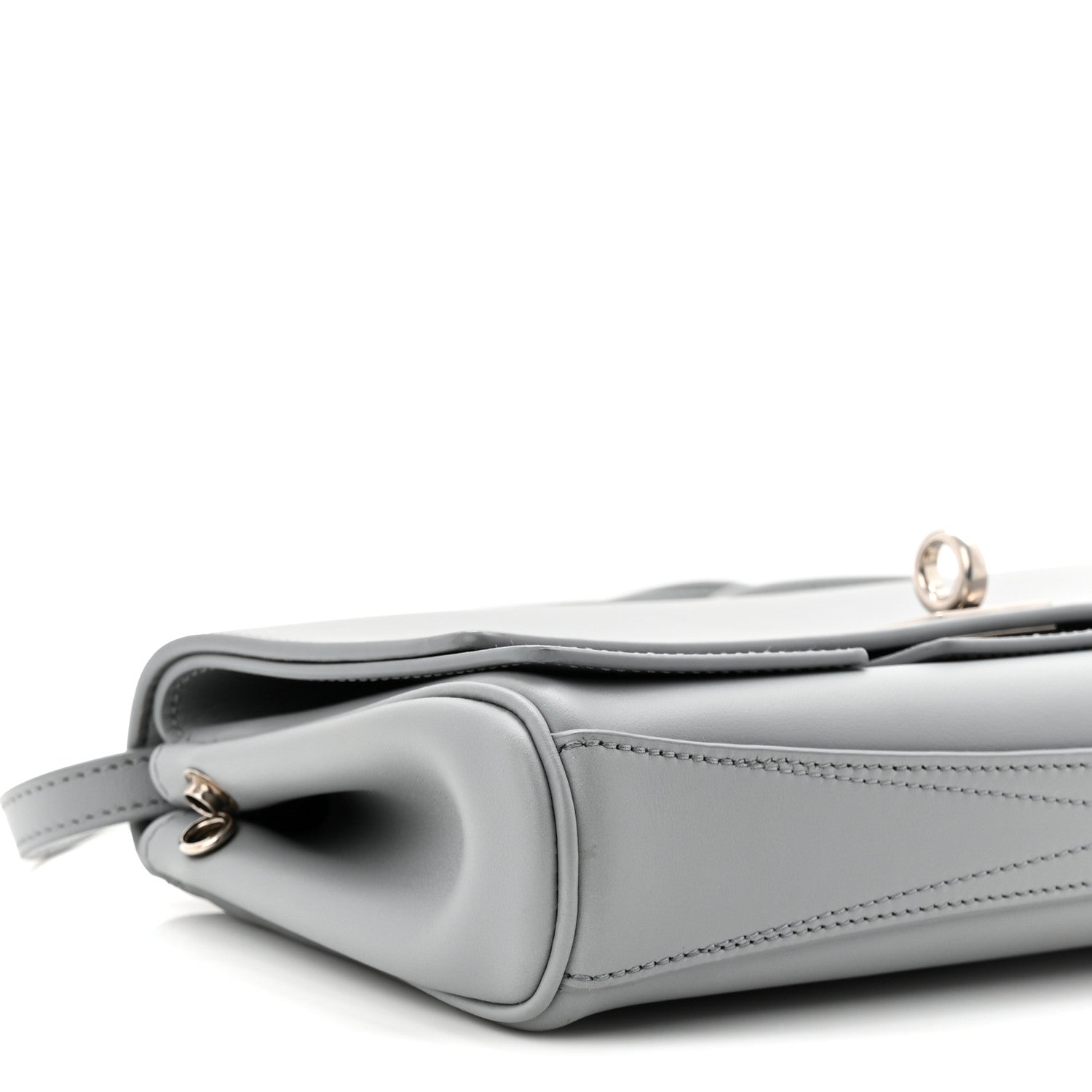 Balenciaga Smooth Calfskin Small Bel Air Clutch On Strap Cloud Grey 10 of 11