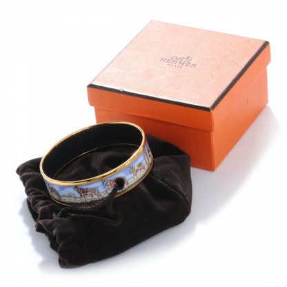 Hermes Enamel Printed Horse Wide Bracelet 65 6 of 6