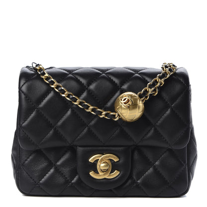 Chanel Lambskin Quilted Mini Pearl Crush Flap Black 1 of 9