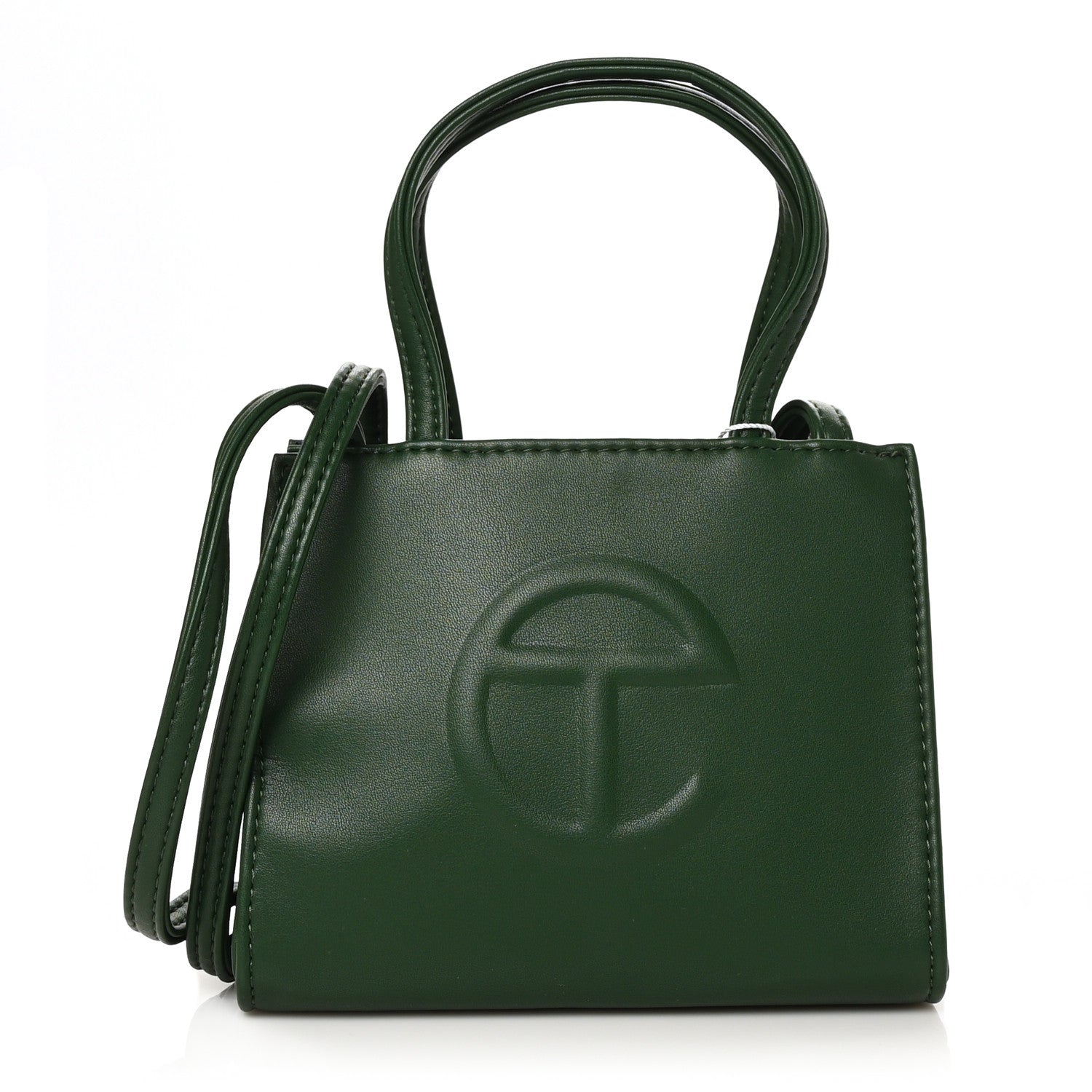 Telfar Vegan Leather Small Shopping Bag Dark Olive 1 of 7