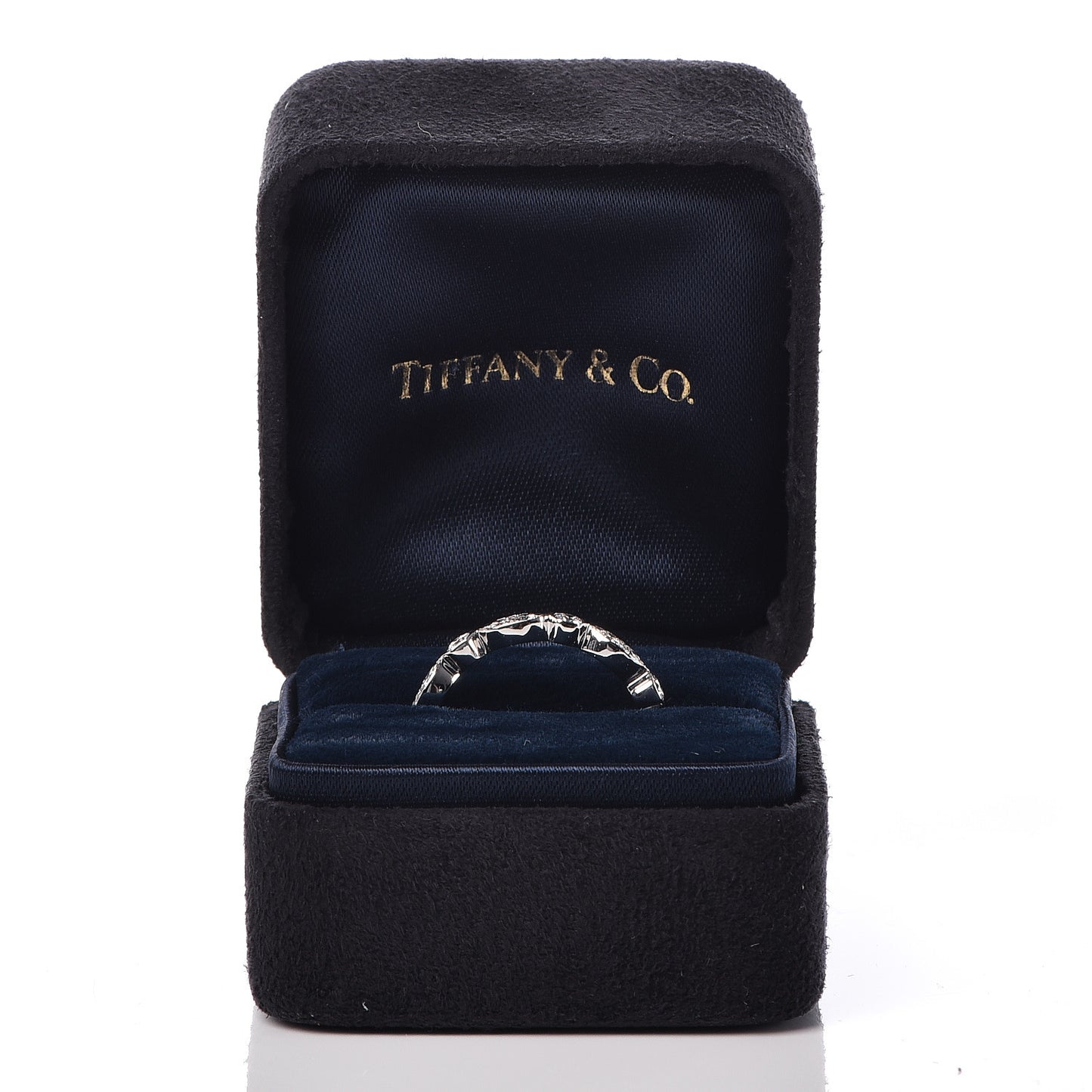 Platinum Diamond Jazz Band Ring 52 6