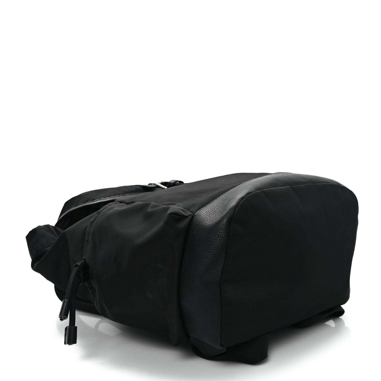 Nylon Grained Calfskin Watson Diaper Bag Black