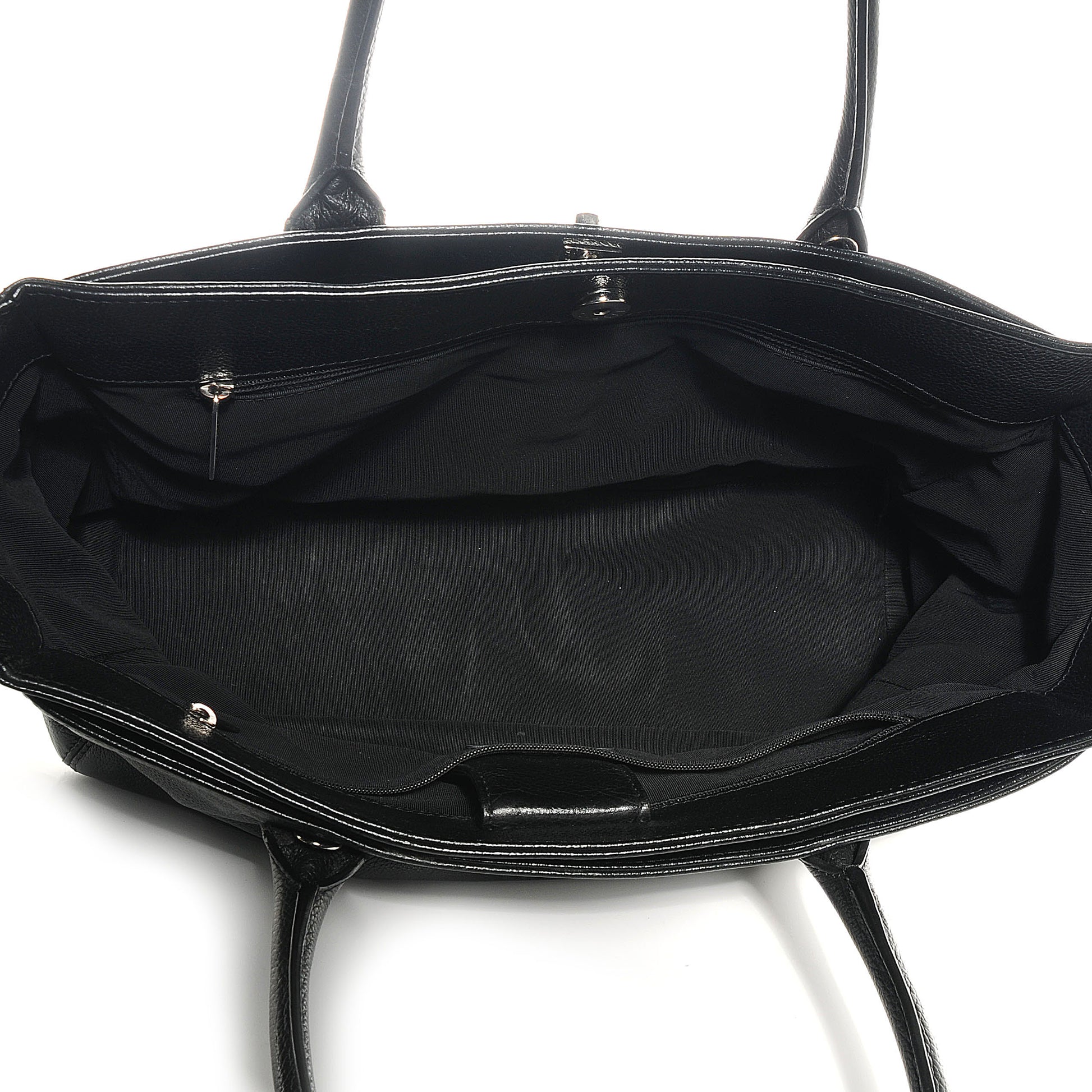 Chanel Calfskin Cerf Executive Shopper Tote Black 5 of 7