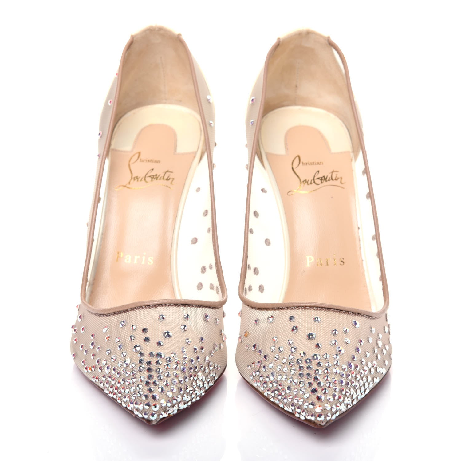Christian Louboutin Rete Patent Crystal Strass Follies 100 Pumps 37.5 Version 2 of 15