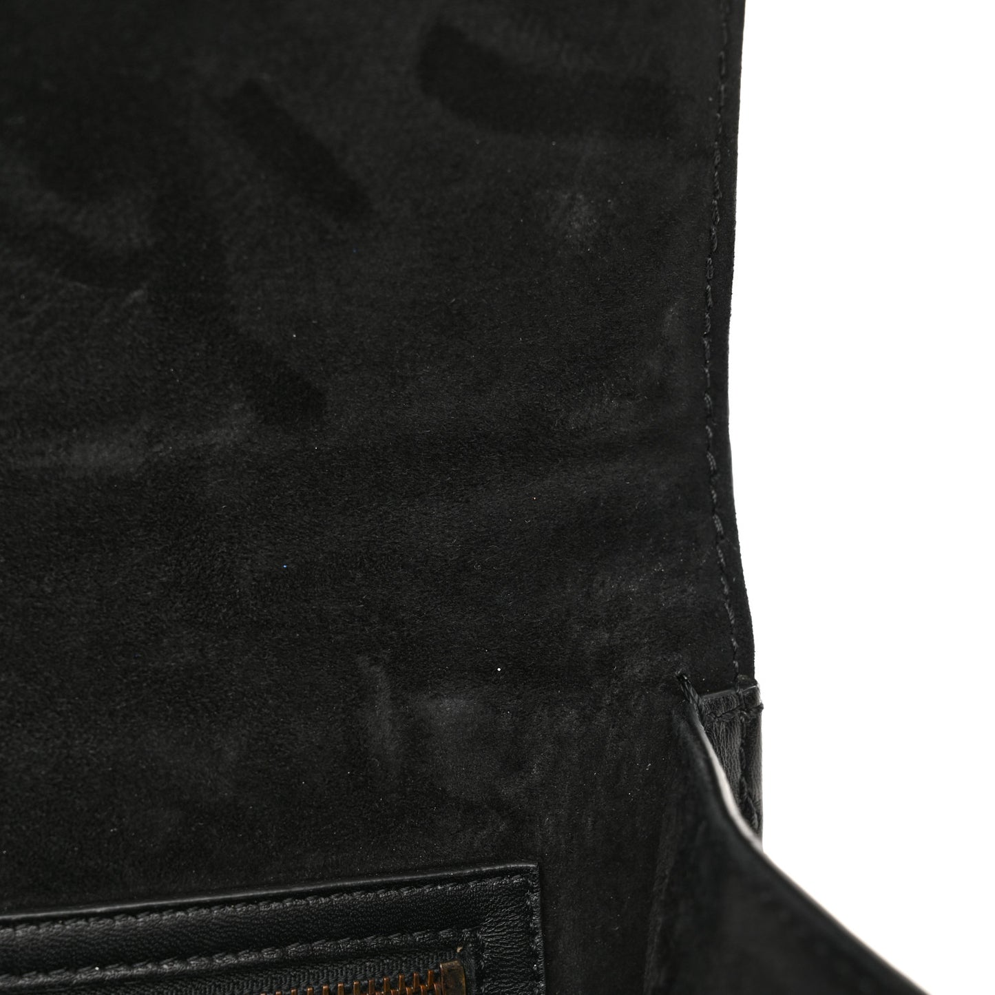 Vitello Beaded Medium Glam Lock Rockstud Flap Black