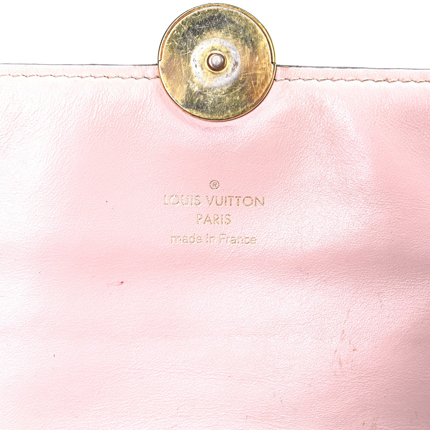 Monogram Flore Chain Wallet Rose Ballerine