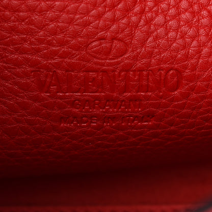 Valentino Garavani Pebbled Calfskin Medium Rockstud Flip Lock Crossbody Bag Red 6 of 7