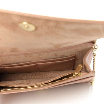 Christian Dior Grained Calfskin Diorama Wallet on Chain Pouch Nude 5 of 10
