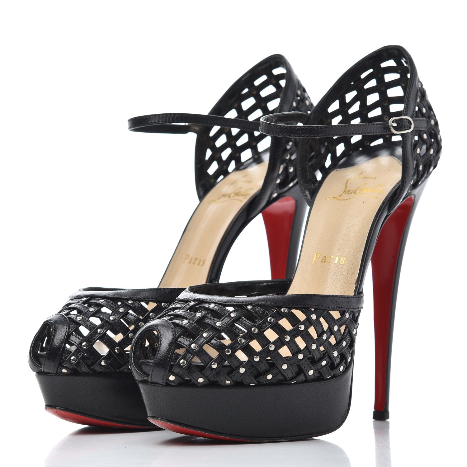 Christian Louboutin Kid Mrs 150 Pumps 38.5 Black 3 of 16