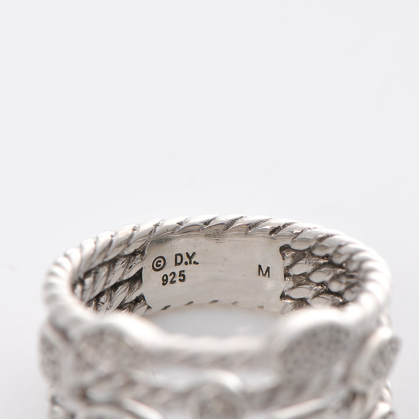 Sterling Silver Diamond Confetti 4 Row Ring 57 8