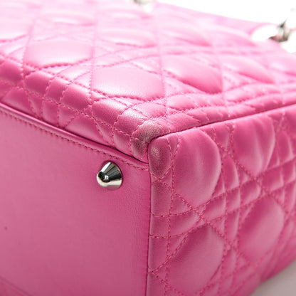 Christian Dior Lambskin Cannage Large Lady Dior Pink 12 of 22