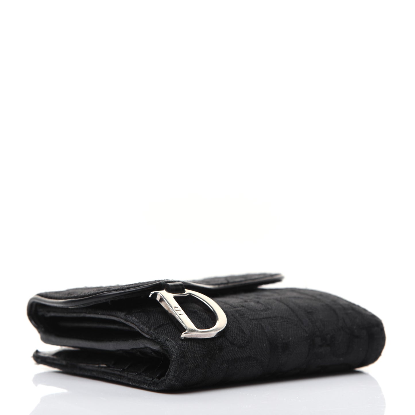 Monogram Compact Saddle Wallet Black