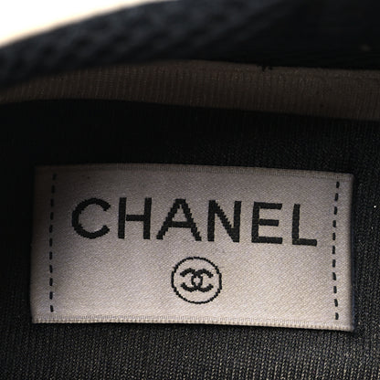 Chanel Mesh Suede Calfskin Womens CC Sneakers 37 White Dark Pink Grey 6 of 6