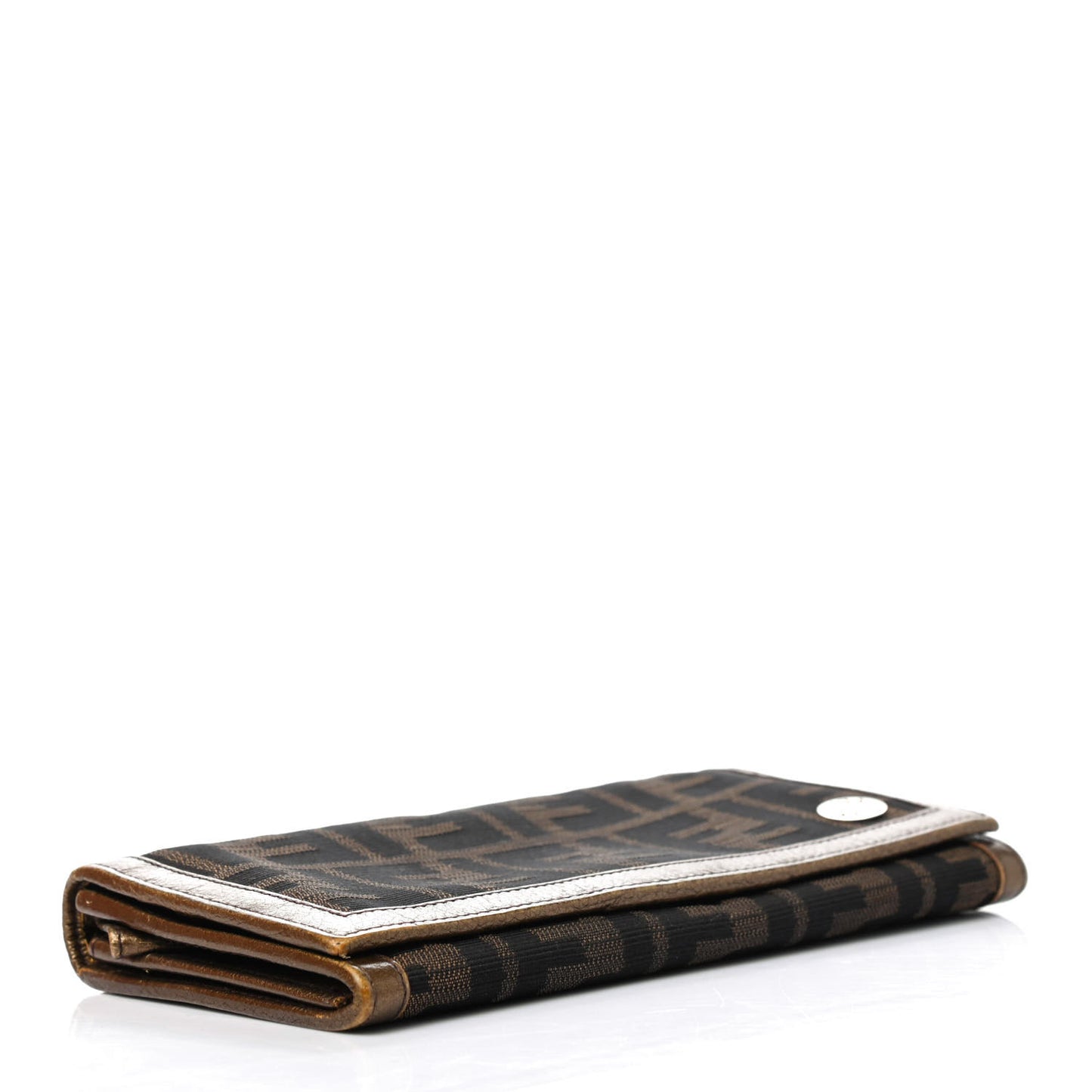 Zucca Laminated Vachetta Continental Wallet Tobacco Bronzo