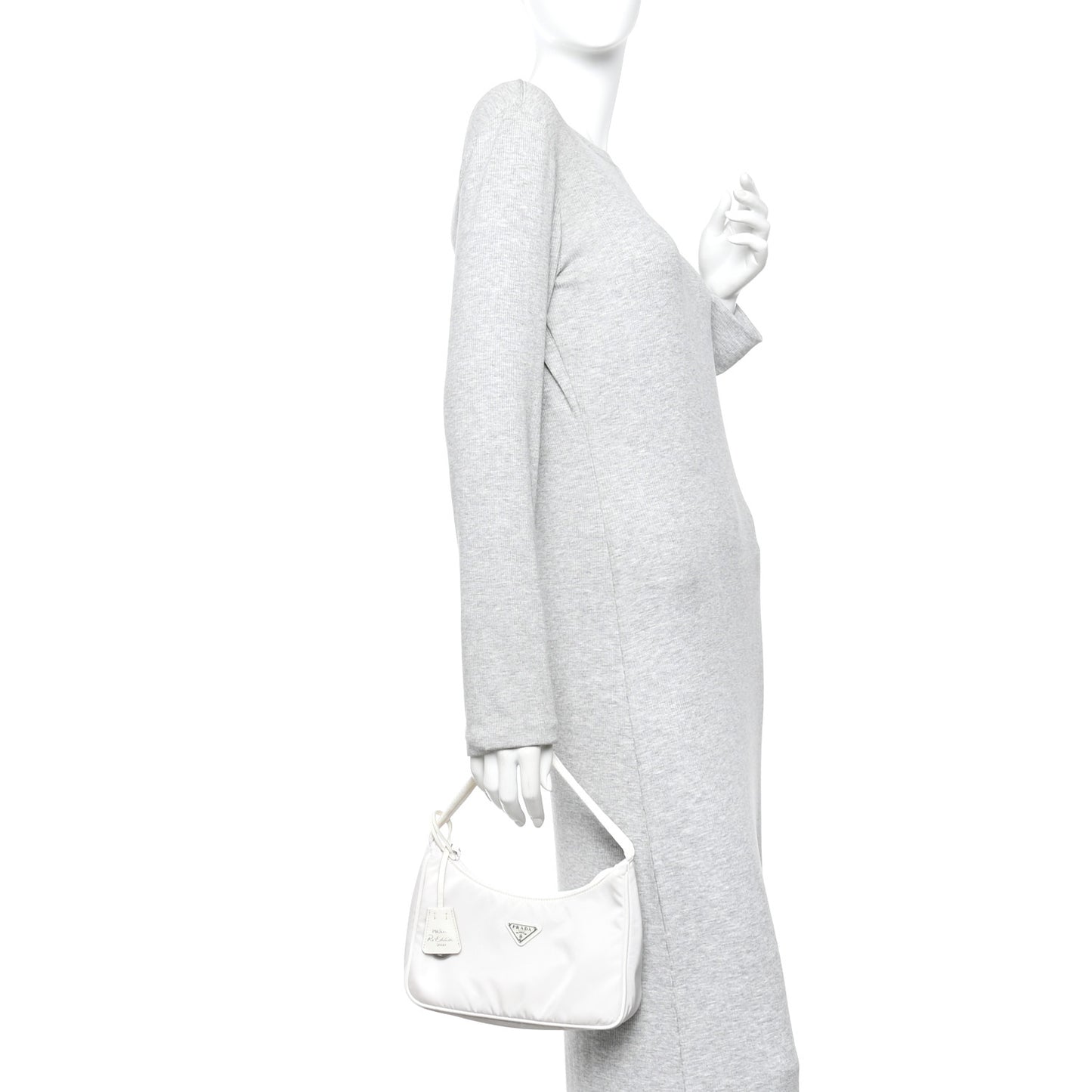 Tessuto Nylon Mini Re-Edition 2000 Bag White
